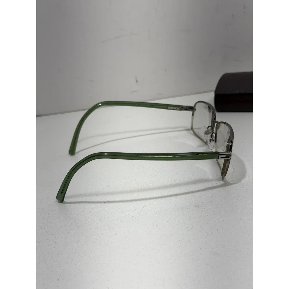 Gucci GG 1134 vintage Eyeglasses‎ Green Gunmetal Metal Frames Made in Italy
